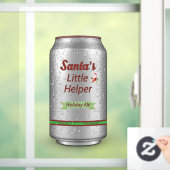 サンタの小さなヘルパー・ビールが窓にしがみつく ウィンドウサイン (ホーム)