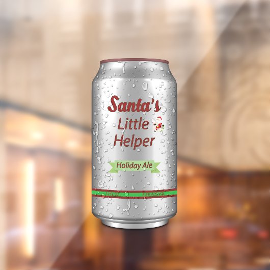 サンタの小さなヘルパー・ビールが窓にしがみつく ウィンドウサイン (シート2)