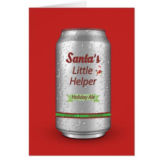 サンタの小さなヘルパー・ビール缶 (正面)
