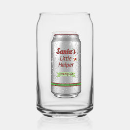 サンタの小さなヘルパー・ビール缶 ガラス缶