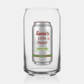サンタの小さなヘルパー・ビール缶 ガラス缶 (裏面)