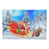 サンタの小さなヘルパー 枕カバー (裏面)