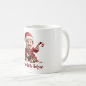 サンタの小さな助っ人マグカップ - かわいい赤ちゃんのクリスマス コーヒーマグカップ (正面右)
