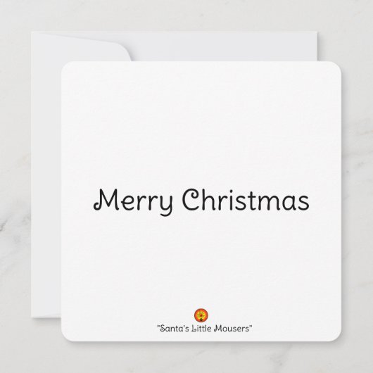 「サンタの小さな口」 - Cat Christmas Card (裏面)