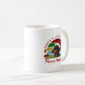 サンタの小さな吠える子、面白いダックスフントのクリスマス コーヒーマグカップ (正面右)