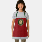 サンタの小さな手伝い人（名前とオプションの写真付き） エプロン (インサイチュ)