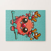 サンタの小さな赤い怪物 ジグソーパズル (横)