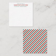 サンタの小人の机からのミニメモカード
