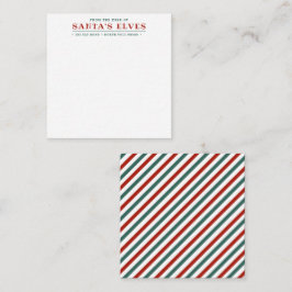 サンタの小人の机からのミニメモカード ノートカード