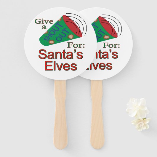 サンタの小人 ハンドファン (正面&裏面)