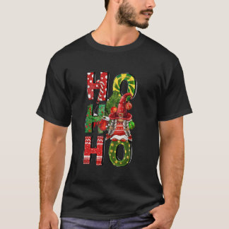 サンタの小人 バッファロー チェック クリスマス メンズ Tシャツ