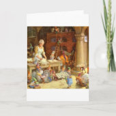 サンタの小妖精や小人を持つクロースBakes Cookies夫人! シーズンカード (正面)