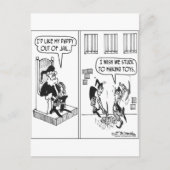 サンタの小妖精や小人救済が刑務所からパパを破る シーズンポストカード (正面)