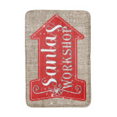 サンタの工房の矢 rustic クリスマス ホリデー バスマット (正面縦)