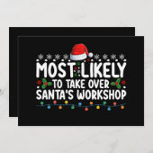 サンタの工房を乗っ取る可能性が最も高い 招待状 (正面/裏面)