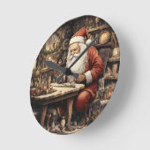 サンタの工房ムチ ラウンド壁時計 (傾斜)