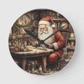 サンタの工房ムチ ラウンド壁時計 (正面)