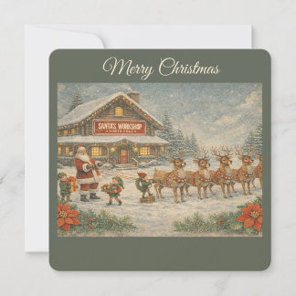 サンタの工房 クリスマスカード 