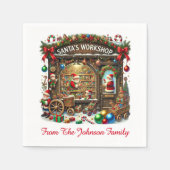サンタの工房 スタンダードカクテルナプキン (正面)