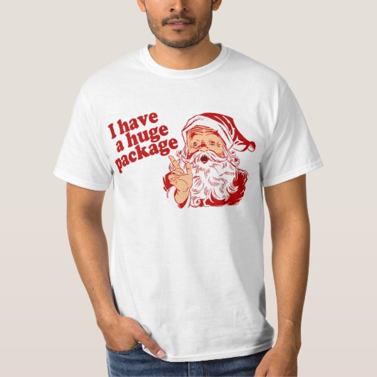 サンタの巨大なパッケージ Tシャツ (正面)