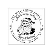 サンタの常時監視 |ヴィンテージ差出人住所 ラバースタンプ (インプリント)