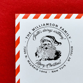 サンタの常時監視 |ヴィンテージ差出人住所 ラバースタンプ