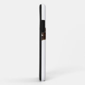 サンタの帽子およびトナカイの耳を搭載する子犬 Case-Mate iPhoneケース (裏面/右)