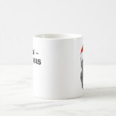 サンタの帽子およびバナナのメリーな~、CHRIと…まねて下さい コーヒーマグカップ (中央)