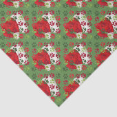 サンタの帽子が付いているクリスマスの足のプリント 薄葉紙 (詳細)