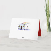 サンタの帽子が付いている漫画のバイソン シーズンカード (裏面)