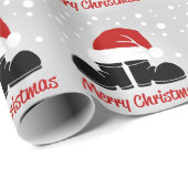 サンタの帽子とブーツ ラッピングペーパー (ロールコーナー)