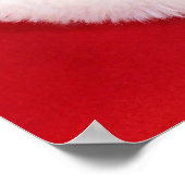 サンタの帽子に黒い子猫 ポスター (角)