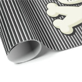 サンタの帽子のかわいいゴシックのスカル ラッピングペーパー (ロールコーナー)