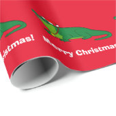 サンタの帽子のわに ラッピングペーパー (ロールコーナー)