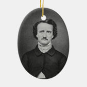サンタの帽子のエドガーおもしろいなA. Poe Christmasのオーナメント セラミックオーナメント (裏面)
