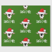 サンタの帽子のクリスマスのサンタCowzのおもしろいな農場牛 ラッピングペーパー (フラット)