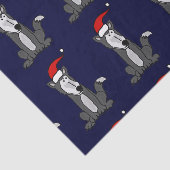 サンタの帽子のクリスマスのティッシュペーパーのおもしろいなオオカミ 薄葉紙 (詳細)