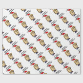 サンタの帽子のクリスマスの漫画のおもしろいなドナルド・トランプ ラッピングペーパー (フラット)