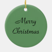 サンタの帽子のクリスマスの芸術のおもしろいなバセットハウンド セラミックオーナメント (裏面)