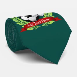 サンタの帽子のクリスマスを身に着けているサッカーボール ネクタイ