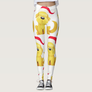 **サンタの帽子のクリスマスパピー**かわいい レギンス