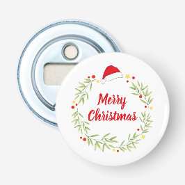 サンタの帽子のクリスマスリース 栓抜き