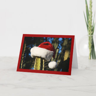 サンタの帽子のサボテン シーズンカード