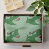 サンタの帽子のティッシュペーパーのT-Rextのおもしろいな恐竜 薄葉紙 (ギフト)