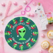 サンタの帽子のパーソナライズなクリスマス・パーティのZ LGM ペーパープレート (パーティー)