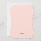 サンタの帽子のピンクの招待状のトナカイ 招待状 (裏面)