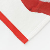 サンタの帽子のフリースブランケットを身に着けている子ネコ フリースブランケット (角)