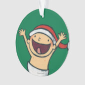 サンタの帽子のレスリーPatricelliのベビーの踊り オーナメント (正面)