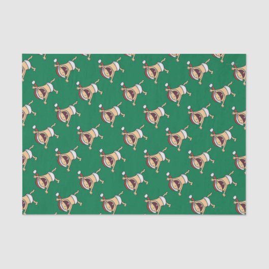 サンタの帽子のレスリーPatricelliのベビーの踊り 薄葉紙 (正面)