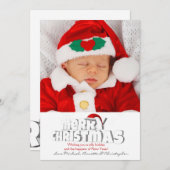 サンタの帽子の写真の休日カード シーズンカード (正面/裏面)